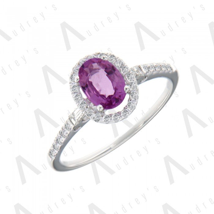 18 KARAT DIAMOND AND GEMSTONE RING