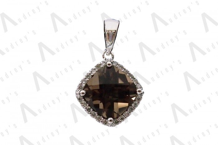 9 KARAT DIAMOND AND GEMSTONE PENDANT