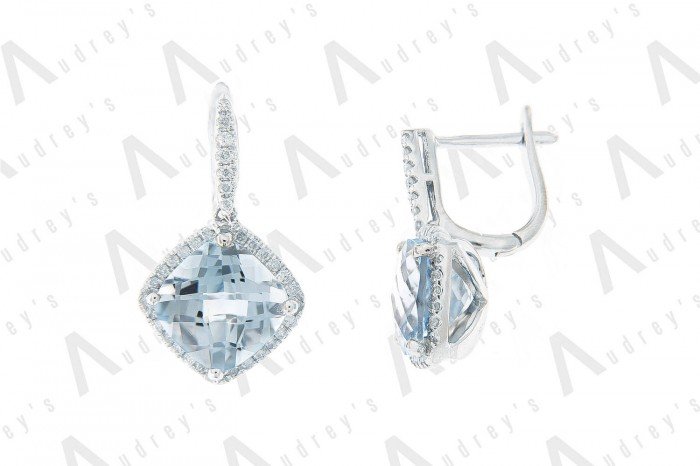 9 KARAT DIAMOND AND GEMSTONE EARRING