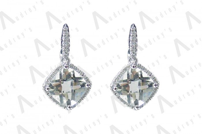 9 KARAT DIAMOND AND GEMSTONE EARRING