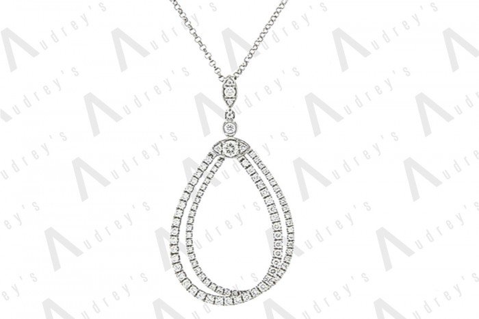 18K WHITE GOLD DIAMOND NECKLACE