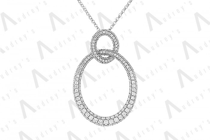 18K WHITE GOLD DIAMOND NECKLACE