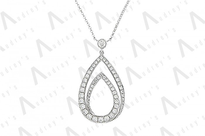 18K WHITE GOLD DIAMOND NECKLACE
