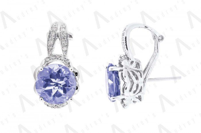 9 KARAT DIAMOND AND GEMSTONE EARRING