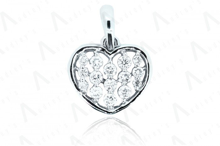 18K WHITE GOLD DIAMOND PENDANT