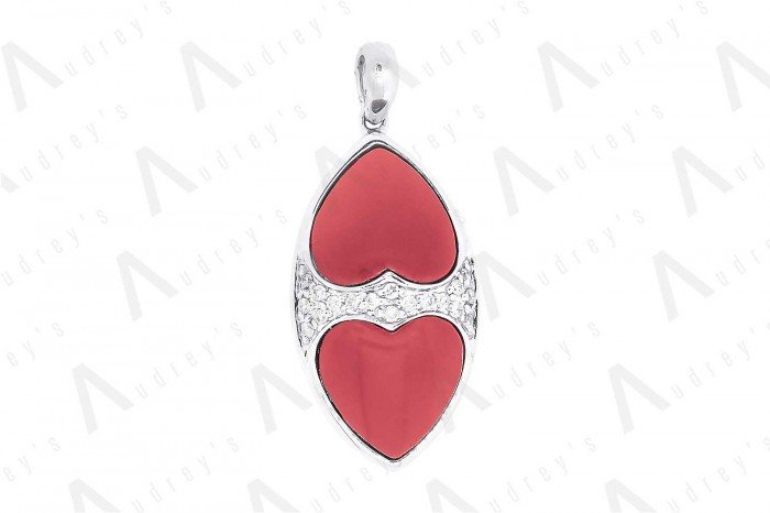 9 KARAT DIAMOND AND GEMSTONE PENDANT
