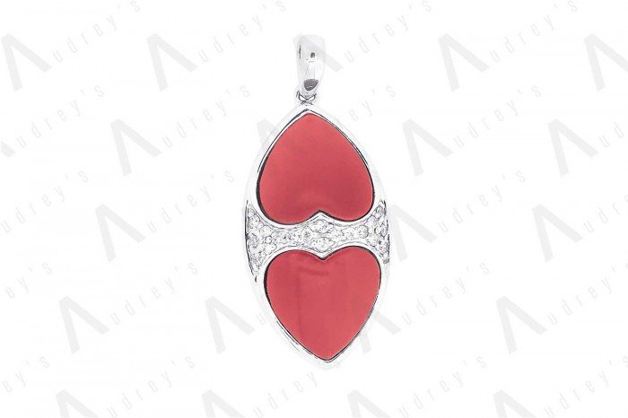 9 KARAT DIAMOND AND GEMSTONE PENDANT