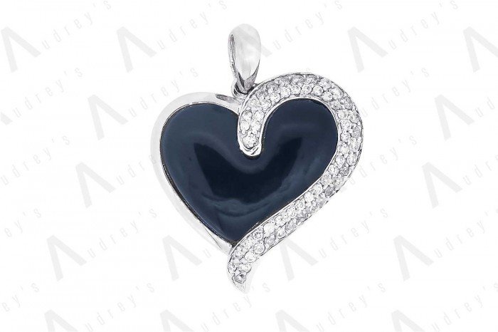 9 KARAT DIAMOND AND GEMSTONE PENDANT