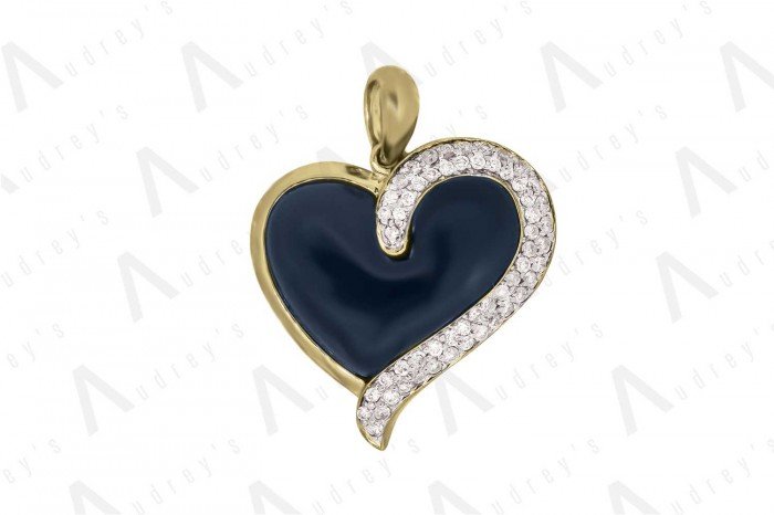 9 KARAT DIAMOND AND GEMSTONE PENDANT