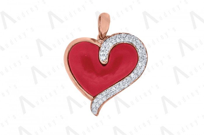 9 KARAT DIAMOND AND GEMSTONE PENDANT