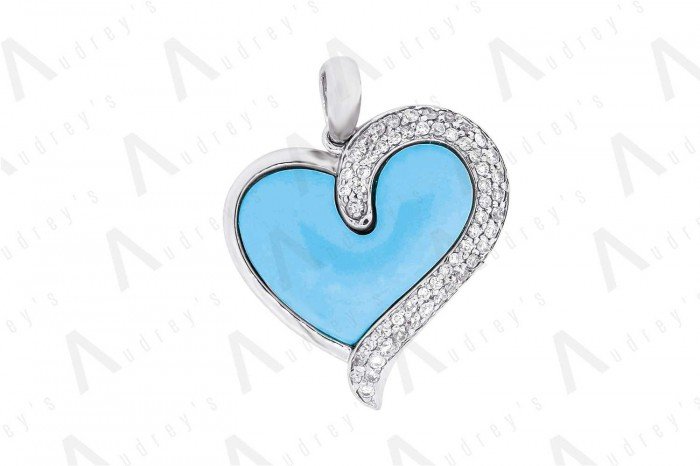 9 KARAT DIAMOND AND GEMSTONE PENDANT