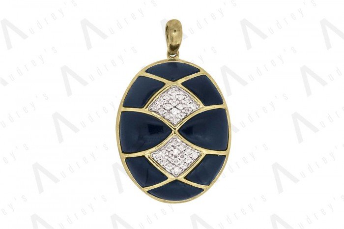 9 KARAT DIAMOND AND GEMSTONE PENDANT