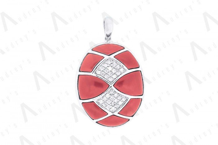 9 KARAT DIAMOND AND GEMSTONE PENDANT