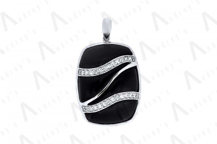 9 KARAT DIAMOND AND GEMSTONE PENDANT