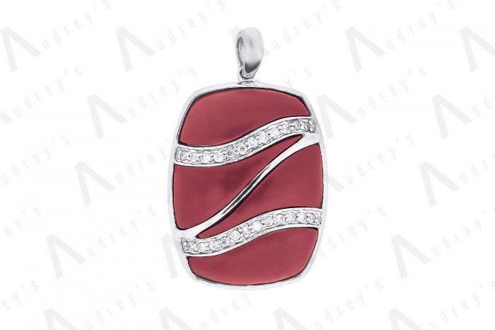 9 KARAT DIAMOND AND GEMSTONE PENDANT