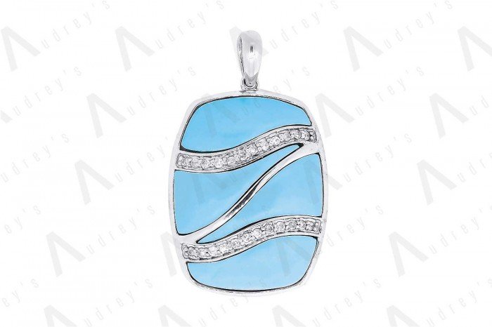 9 KARAT DIAMOND AND GEMSTONE PENDANT