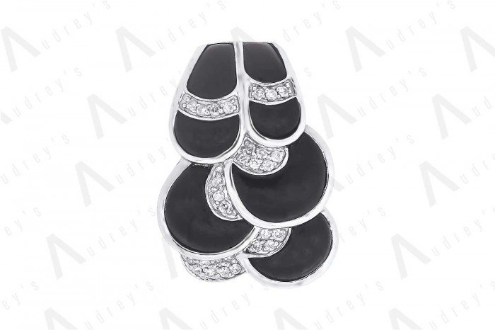 9 KARAT DIAMOND AND GEMSTONE PENDANT