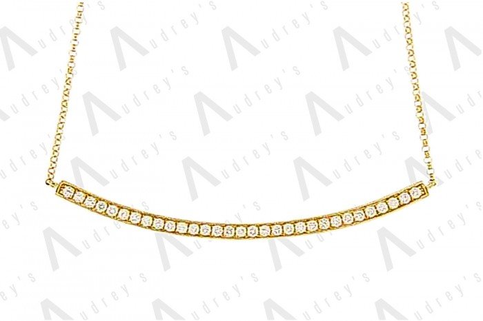 18K YELLOW GOLD DIAMOND NECKLACE